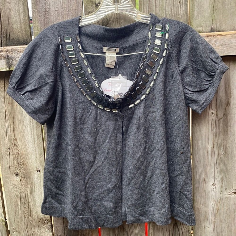 Route 66 jeweled snap button top sz. S NWT